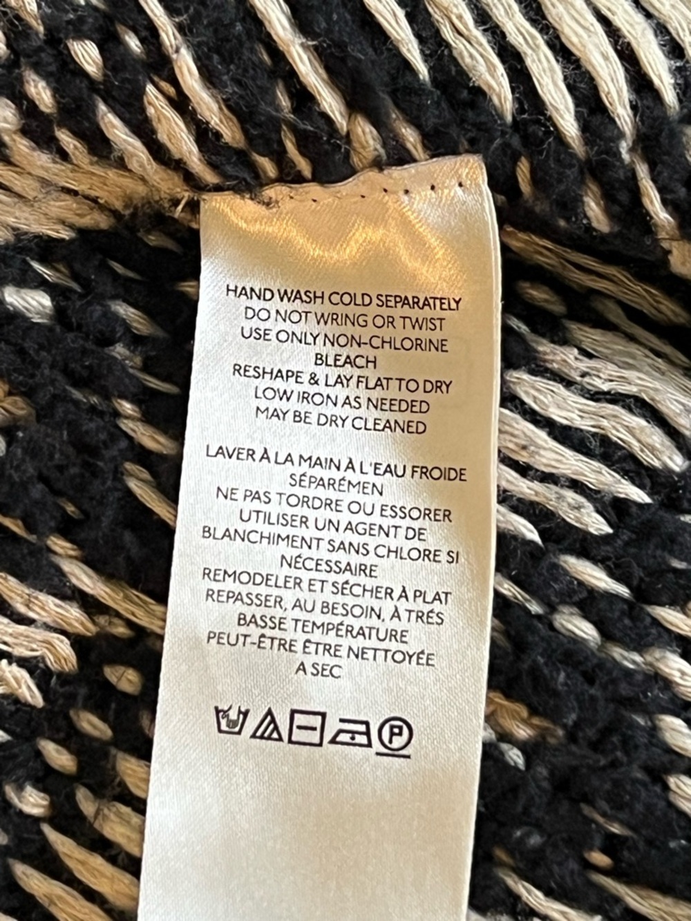 Free People Black, Cream & Brown Patterned Shawl Collar Cardigan - Picture 7 of 9